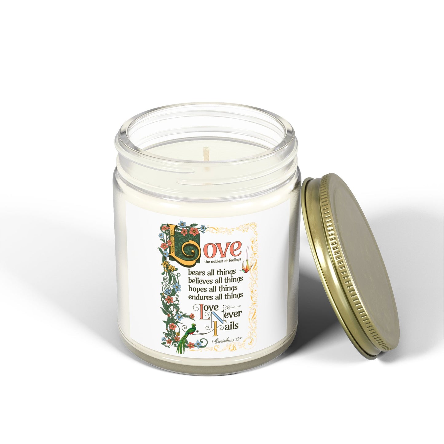 scented candles, coconut apricot wax (4oz, 9oz)